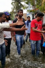 Celebs at Chennai Flood Relief Activities